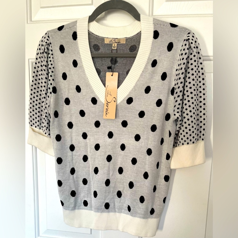 Les Serein Sweater~ Polka Dot~Small